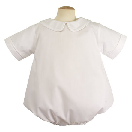 Baby Sen by Remember Nguyen Piped Short Sleeve Onesie {White}