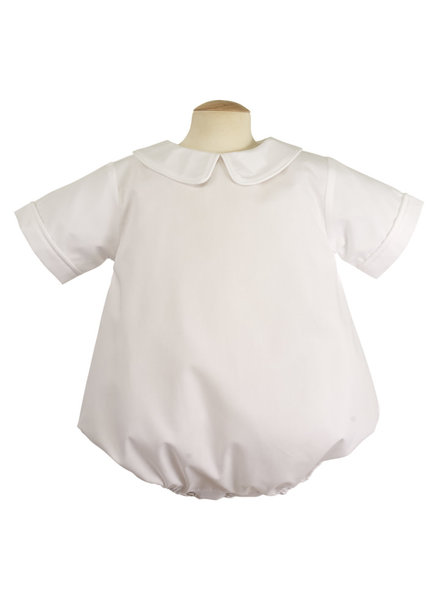 Baby Sen by Remember Nguyen Piped Short Sleeve Onesie {White}