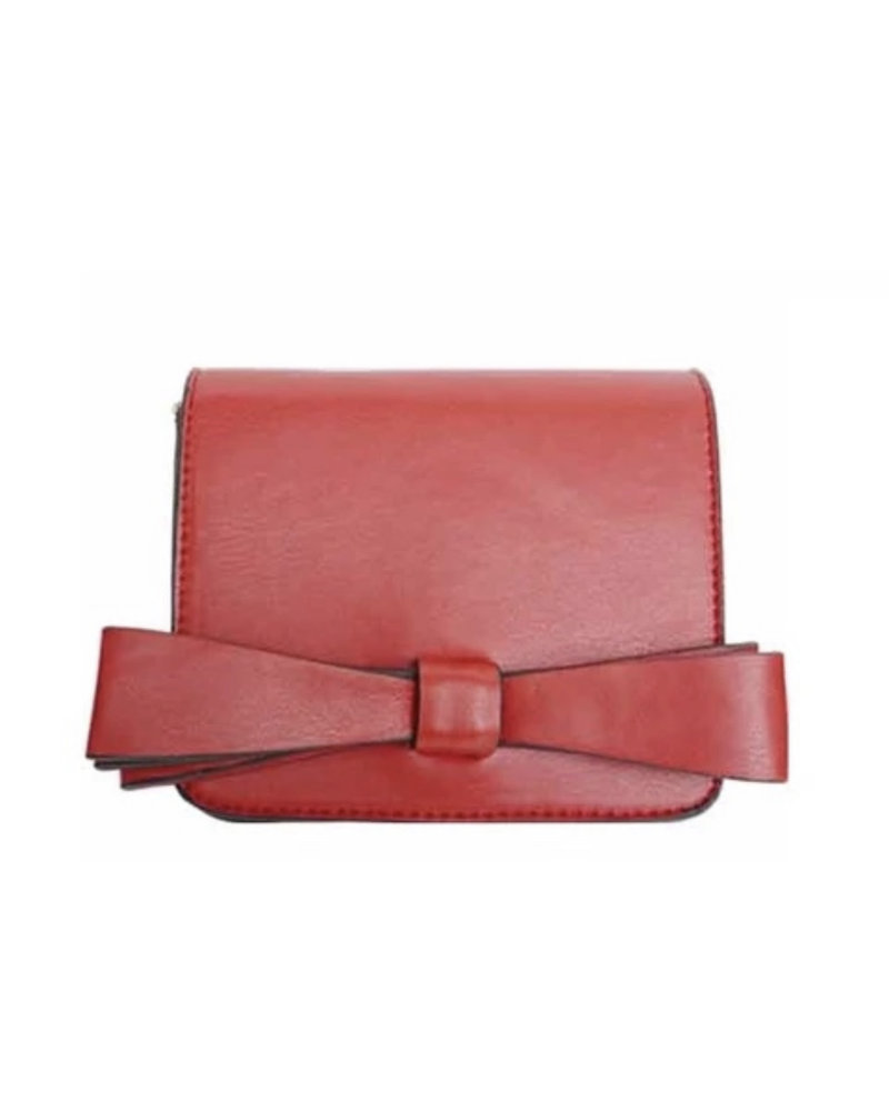 Popatu Red Double Bow Handbag