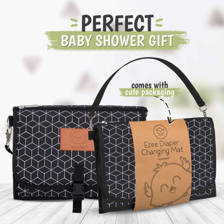 KeaBabies Ezee Diaper Mat {Black Geo}