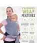 KeaBabies Baby Ring Sling & Wrap Carrier {Classic Gray}