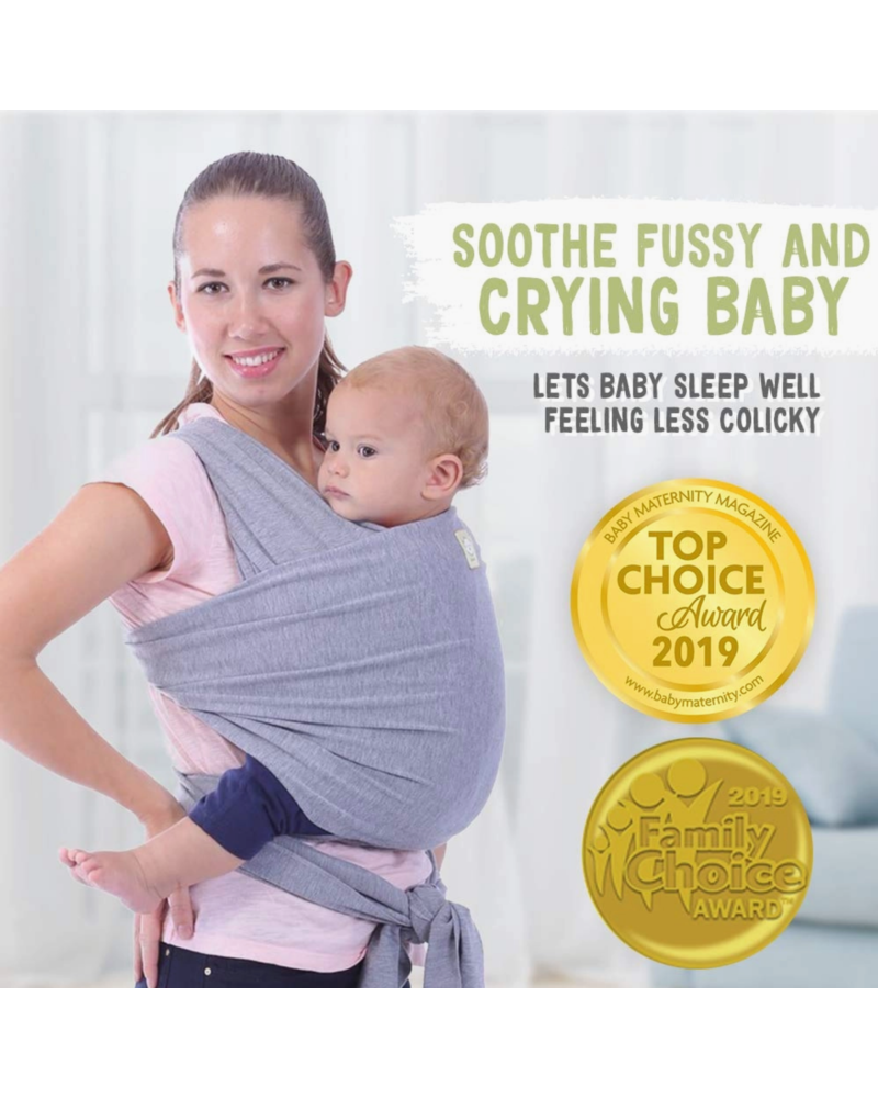 KeaBabies Baby Ring Sling & Wrap Carrier {Classic Gray}