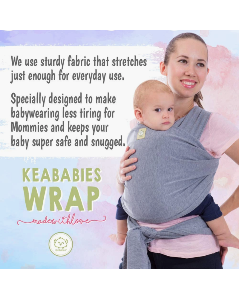 KeaBabies Baby Ring Sling & Wrap Carrier {Classic Gray}