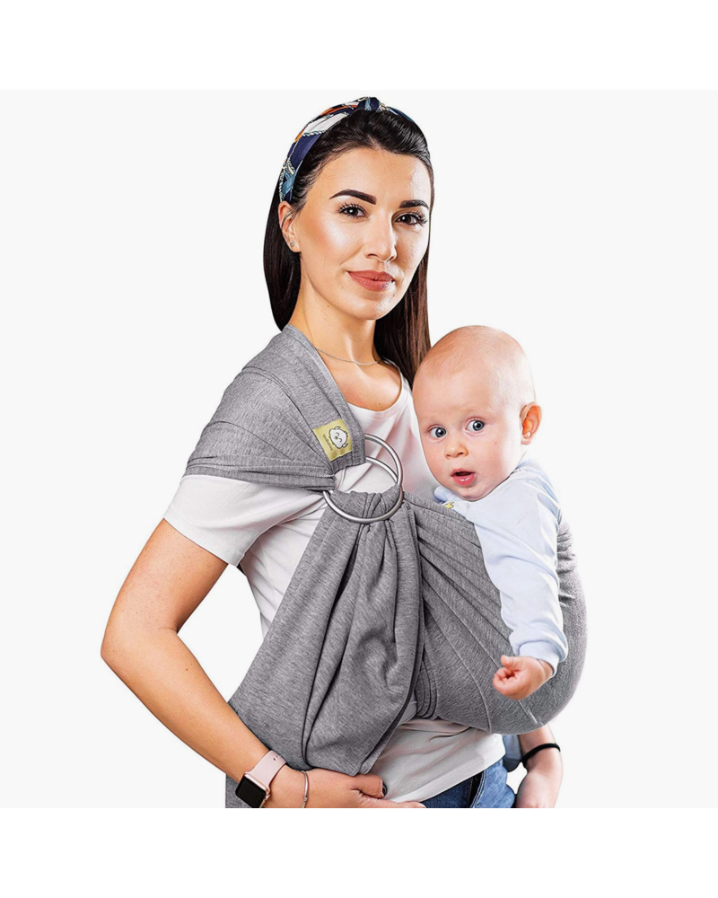 KeaBabies Baby Ring Sling & Wrap Carrier {Classic Gray}