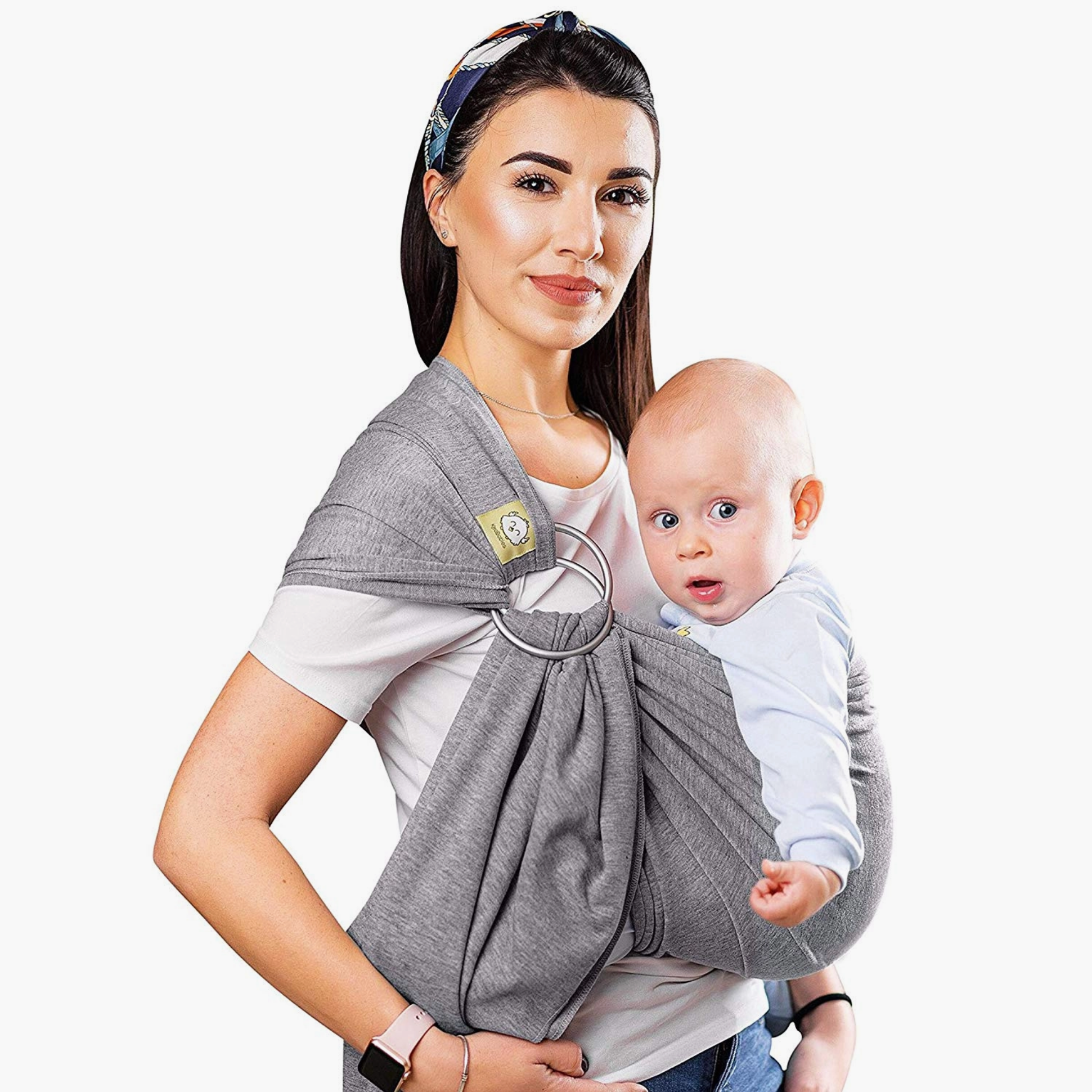 PAXbaby-je porte mon bebe ring sling *charcoal grey & glazed brown*