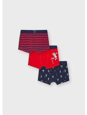 Mayoral Astronaut 3pc Boxer Set {Red/Navy}