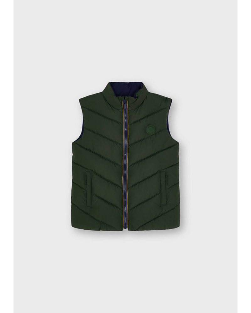 Mayoral Quilted Feather Vest {Olive}