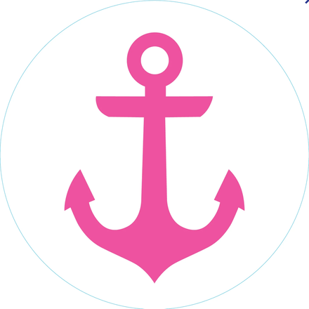 Bogg Bag Bogg Bit {Hot Pink Anchor}