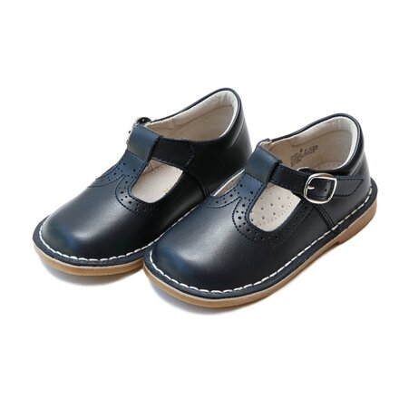 Frances Perforated T-Strap MJ {Navy}