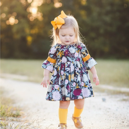 Dottie Scalloped Perforated MJ {Mustard}
