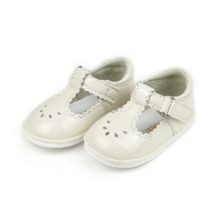 Dottie Scalloped Perforated MJ {Cream}