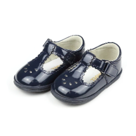 Dottie Scalloped Perforated MJ {Patent Navy}