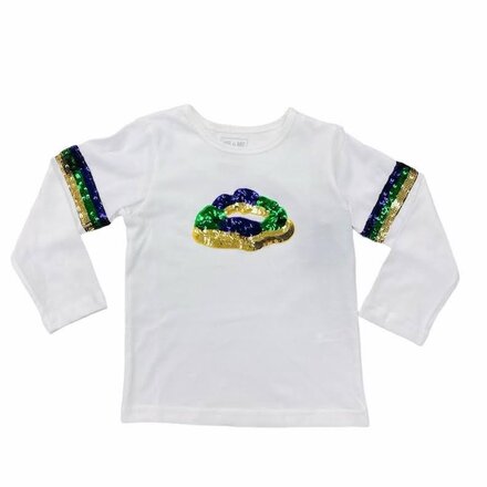 Mardi Gras Sequin King Cake Shirt