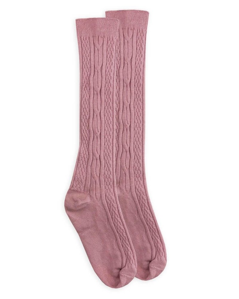 1625 Cable Knit Tall Socks {Mauve}
