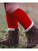 Cable Knit Tall Socks {Red}