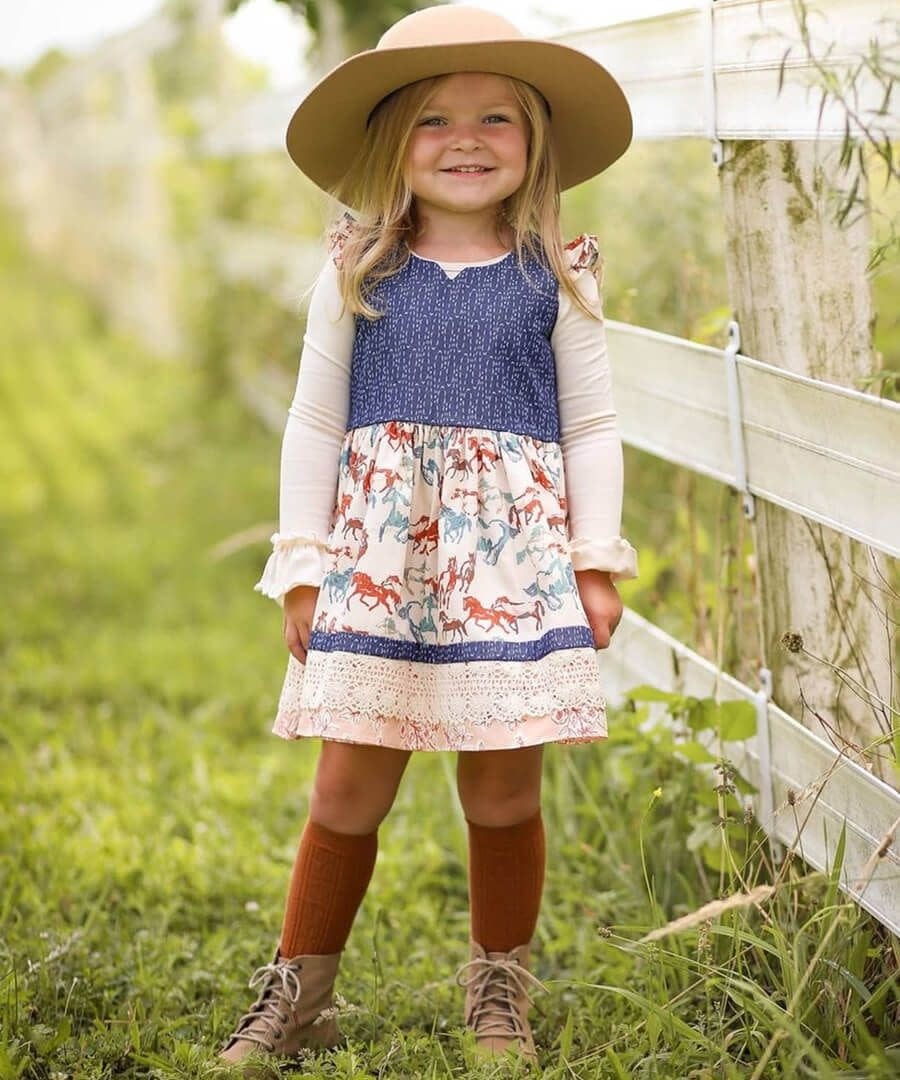 Copper or Rust Socks with brown shoes on a child