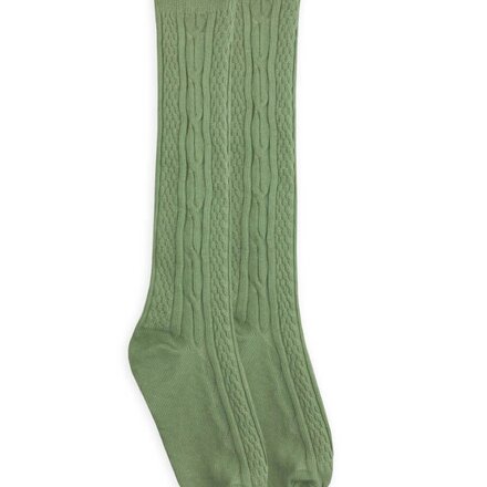 Cable Knit Tall Socks {Sage}