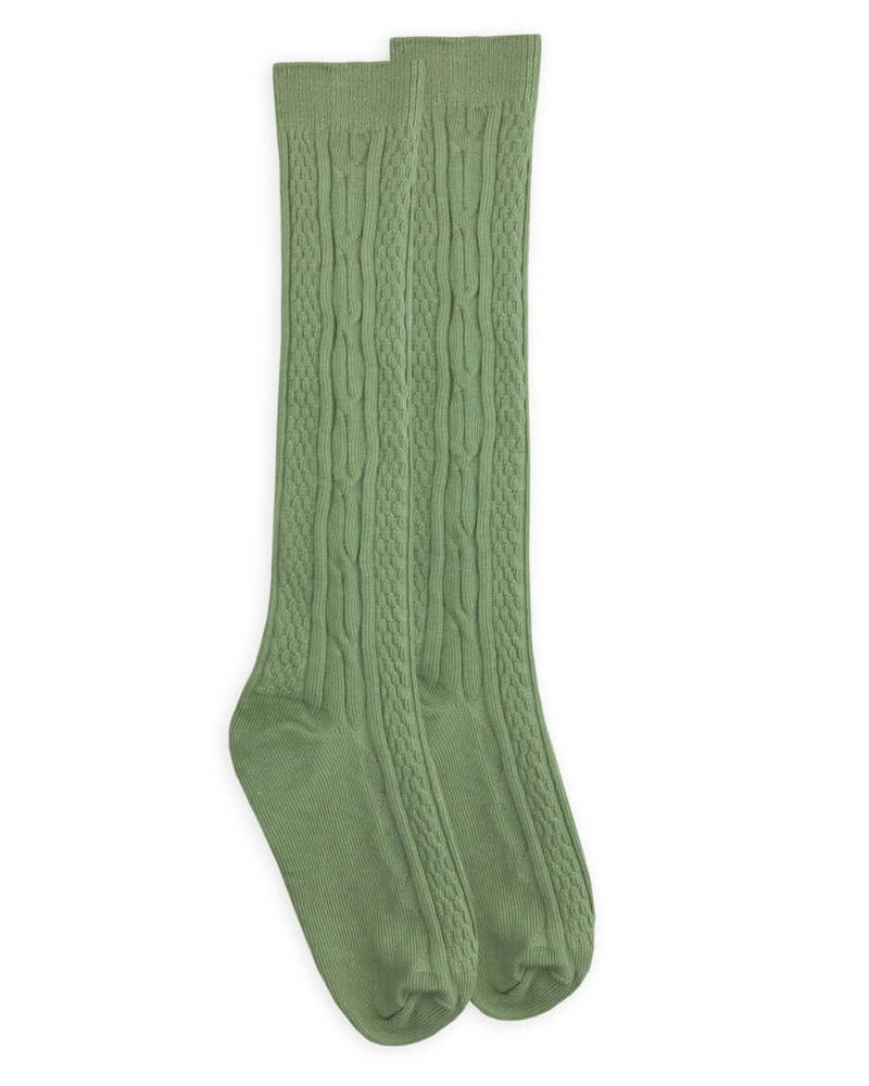 Cable Knit Tall Socks {Sage}