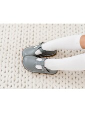 F-526GY Frances Perforated T-Strap MJ {Grey}