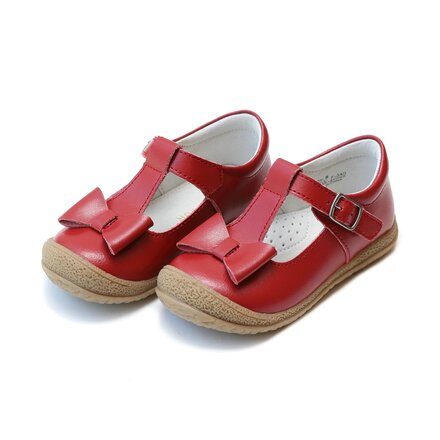 Emma Classic Bow T-Strap {Red}