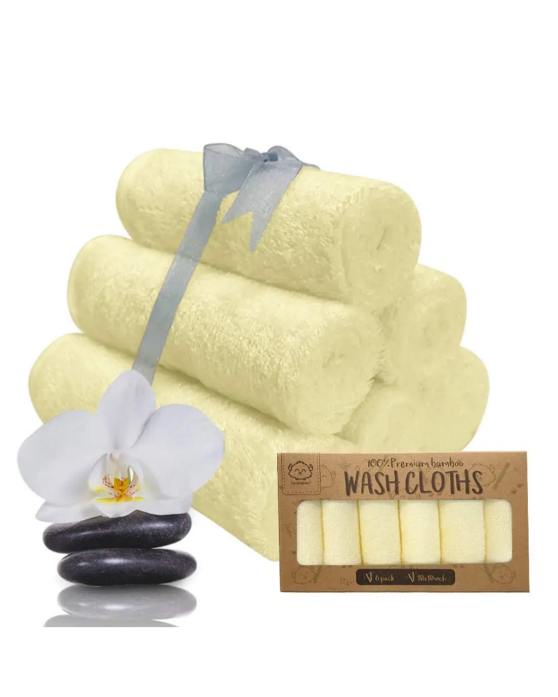 KeaBabies Deluxe Baby Washcloth {Sunshine}