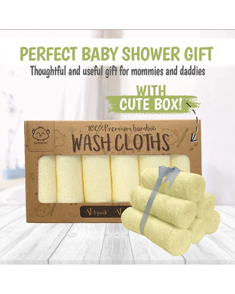 KeaBabies Deluxe Baby Washcloth {Sunshine}