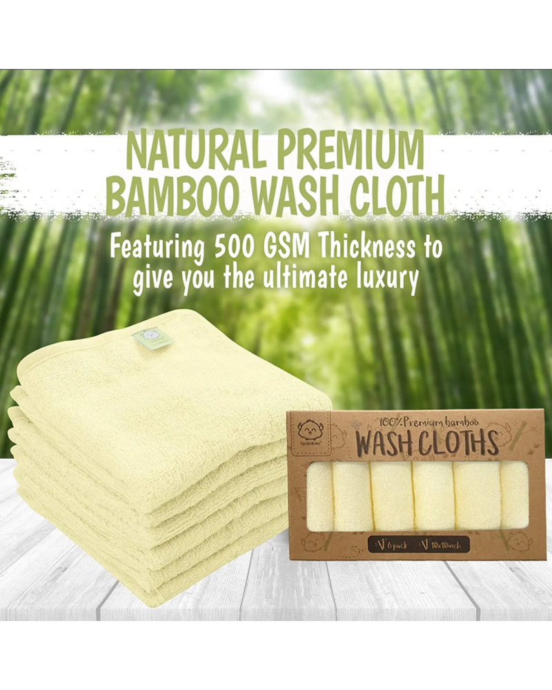 KeaBabies Deluxe Baby Washcloth {Sunshine}