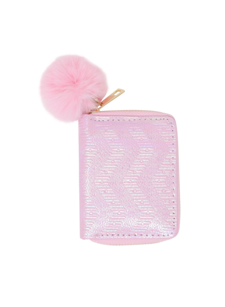 Furry Mini Coin Pouch - Blush Pink