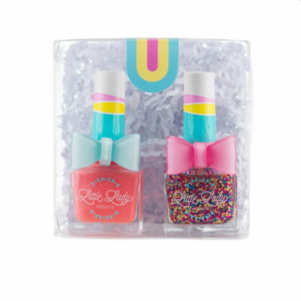 Confetti Glitter/Classic Polish Duo {Peachy Rainbow}
