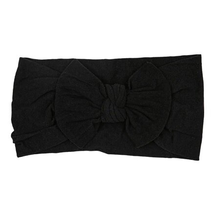 Mila and Rose Nylon Bow Headband  {Onyx Black}