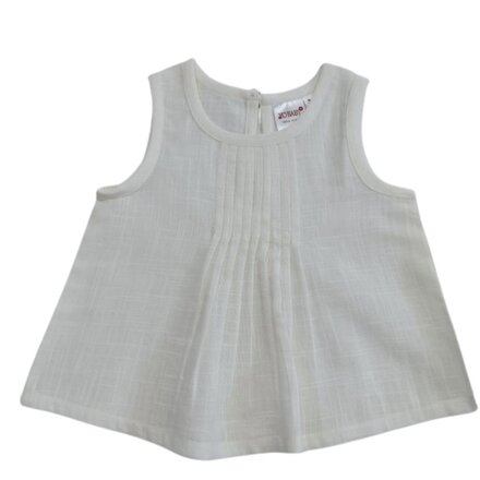 Yo Baby Pleated Front Tank {Ivory} Infant
