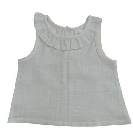 Yo Baby Ruffle Collared Tank {Ivory} Infant