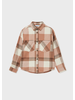 Mayoral Checked Overshirt w/ Suede Pant Set {Rose}