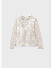 Mayoral Printed Stitch Blouse {Chickpea}