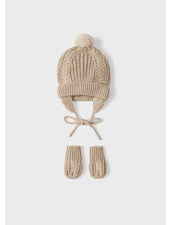 Mayoral Knit Hat Mittens Set {Khaki}