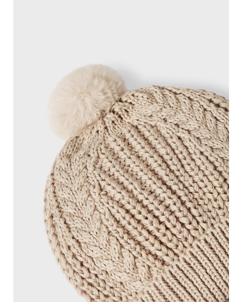 Mayoral Knit Hat Mittens Set {Khaki}