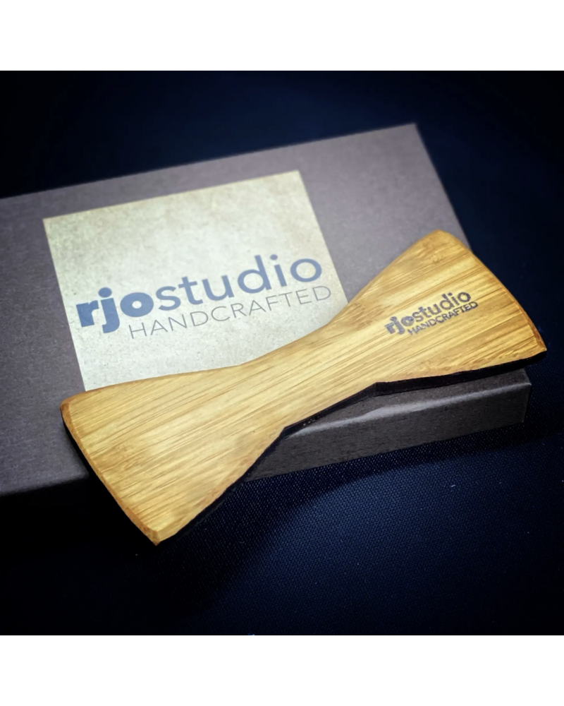 RJOStudio Handcrafted Whales Bamboo Bow Tie