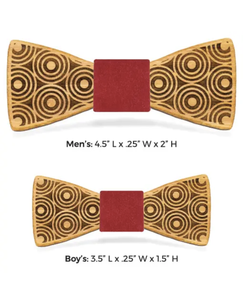 RJOStudio Handcrafted Whales Bamboo Bow Tie