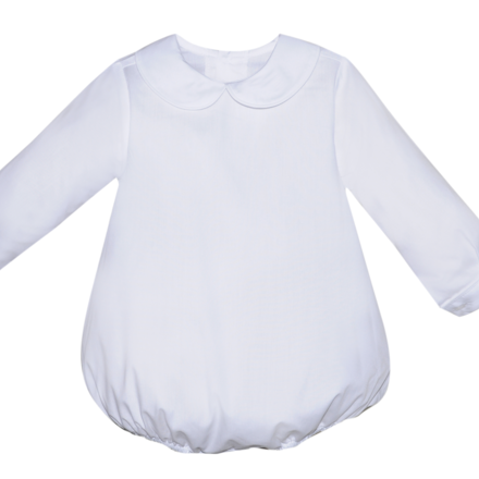 Baby Sen by Remember Nguyen Piped Long Sleeve Onesie {White)