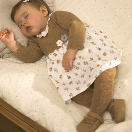 Mayoral Designed Baby Girl Tights {Taupe}
