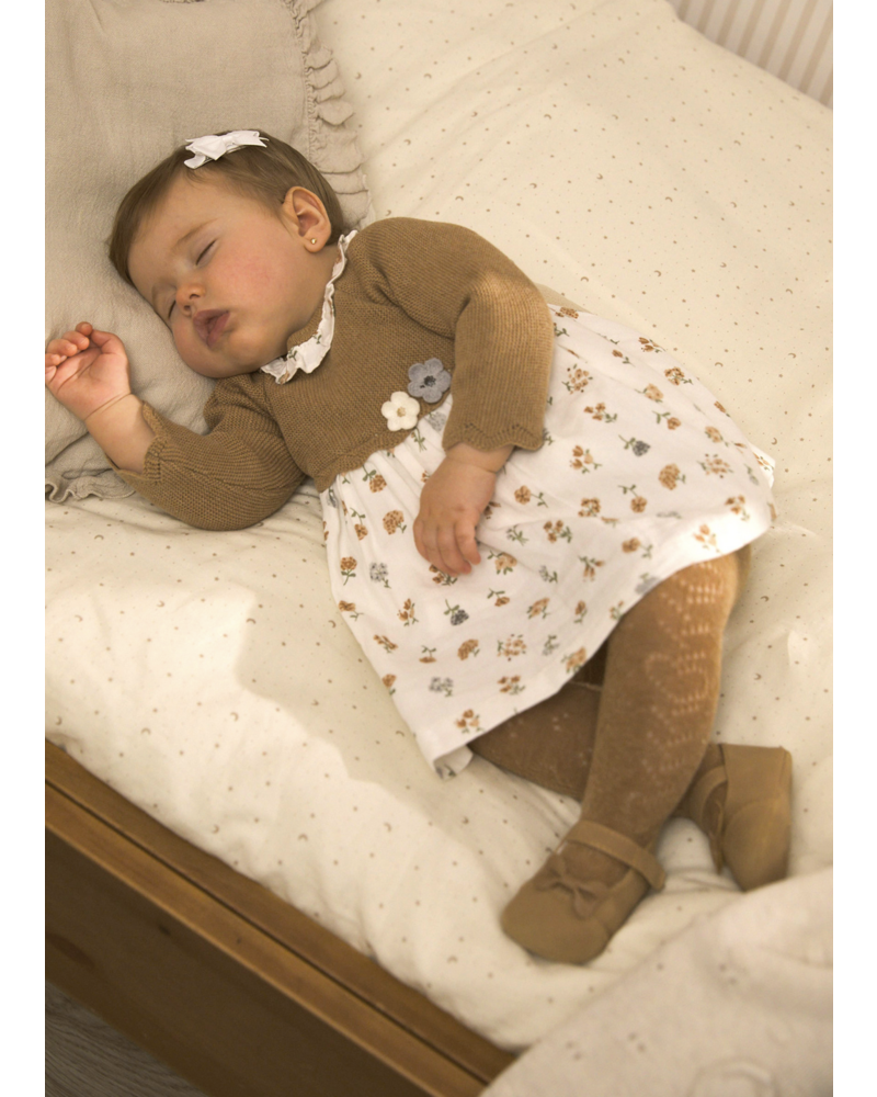 Mayoral Designed Baby Girl Tights {Taupe}