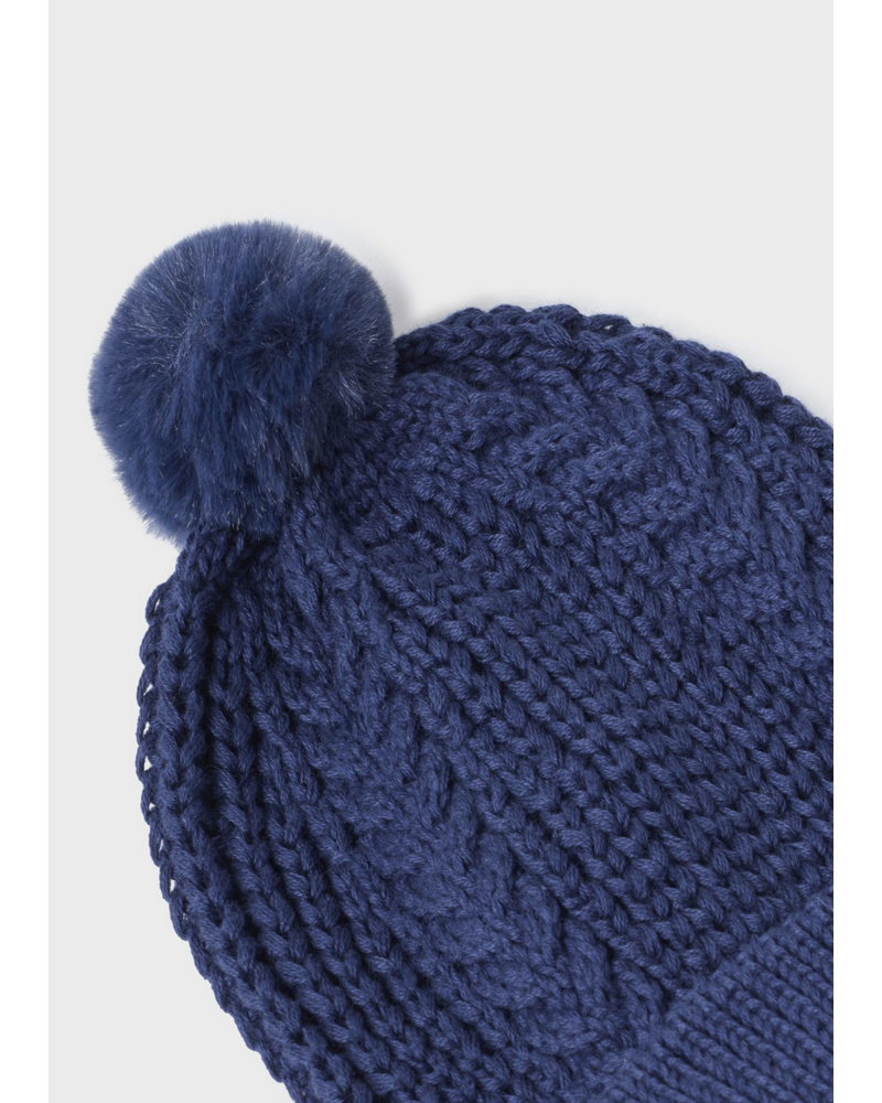 Mayoral Knit Hat Mittens Set {Navy}