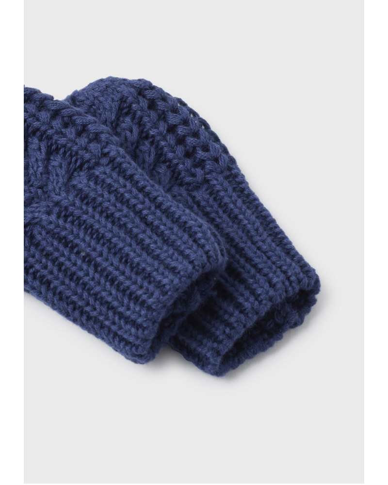 Mayoral Knit Hat Mittens Set {Navy}