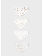 Mayoral 4 Pack Girls Underwear {Off White}