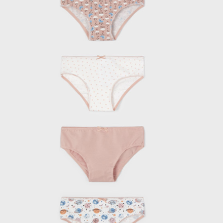 Mayoral 4 Pack Girls Underwear {Rosy}
