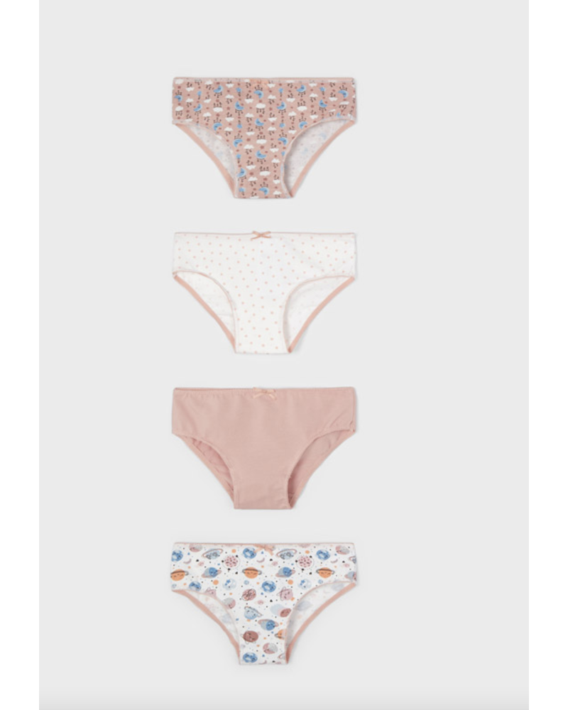 Mayoral 4 Pack Girls Underwear {Rosy}