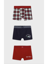 Mayoral 10304 Set of 3 Printed Boxers {Red}