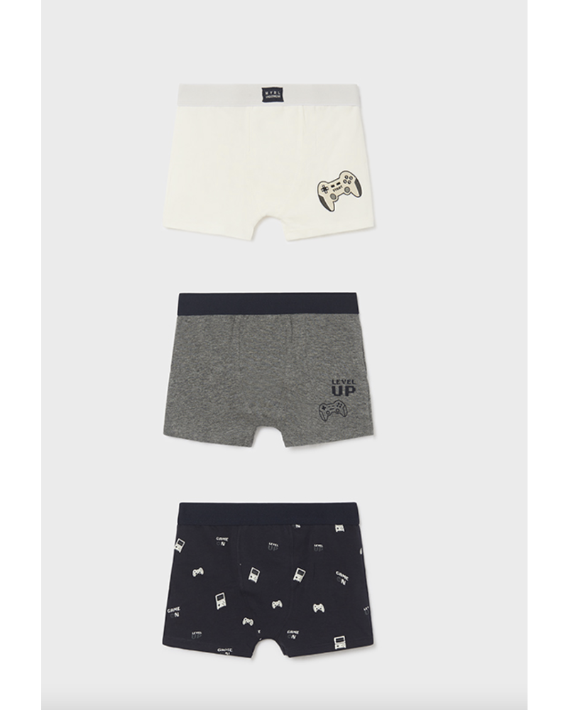 Mayoral Set of 3 Printed Boxers {Smoke}