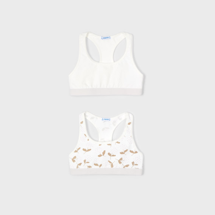 Mayoral 2 Pack Girls Training Bra {Off White}