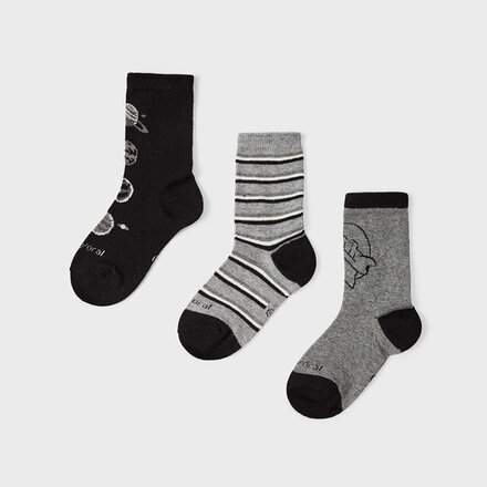 Mayoral Planet 3pk  Sock {Gray}